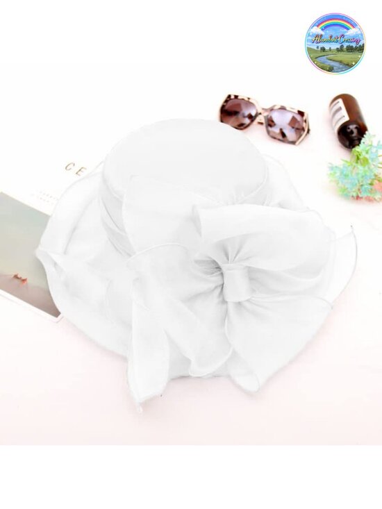 Organza Cloche Bowler Hat Derby Fascinator Tea Party Bridal Wedding Hat
